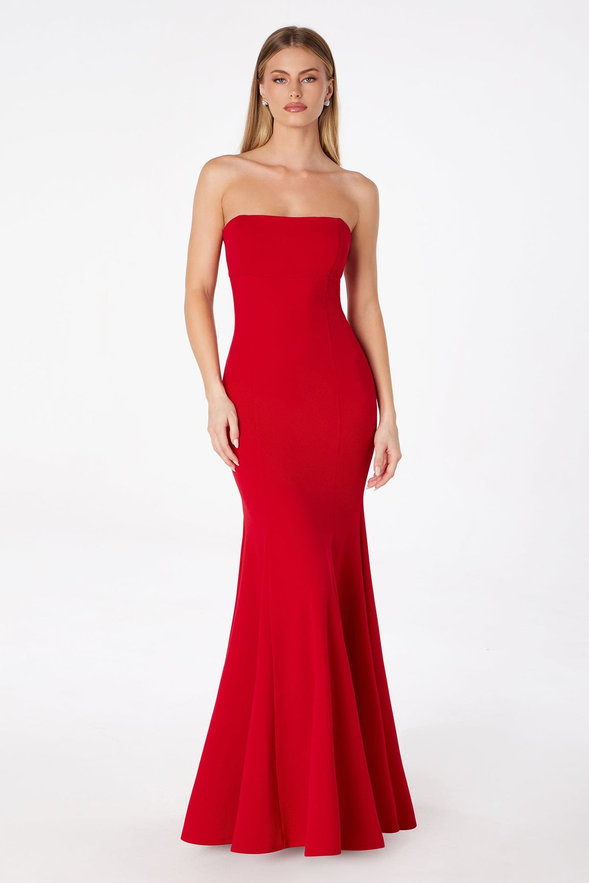 Ladivine T2010 - Strapless Lace Up Back Mermaid Gown