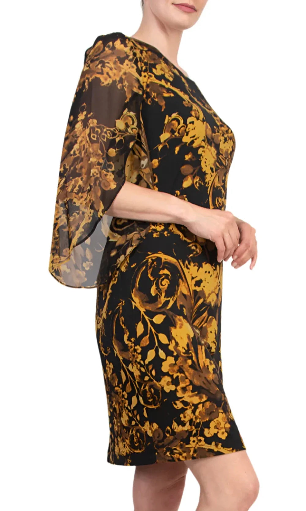 Connected Apparel TCC97727M1 - Bateau Neck Printed Short Dress Homecoming Dresses