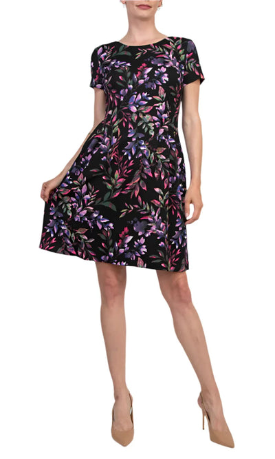 Connected Apparel TWA67146 - Jewel Neck Floral Dress with Pocket Homecoming Dresses