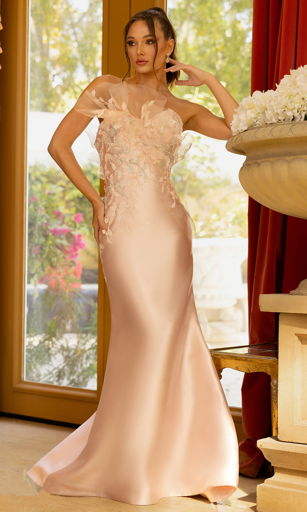 Terani Couture 242E3164 - Strapless Ruffle Accent Evening Gown 