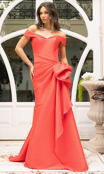 Terani Couture 242M3335 - Off Shoulder Mikado Evening Gown 