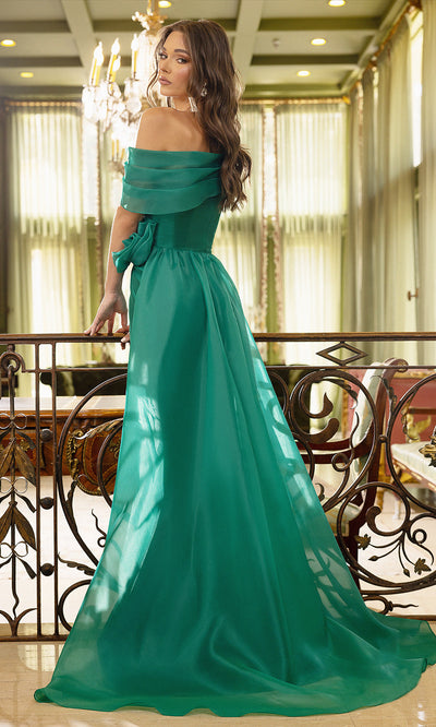 Terani Couture 242M3342 - Asymmetric Ruffle Accent Evening Gown 