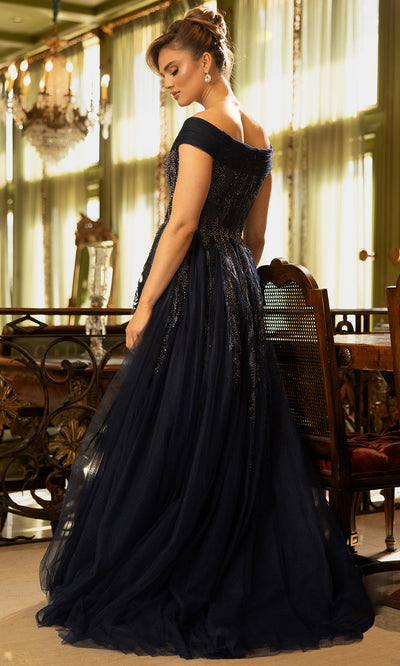 Terani Couture 242M3347 - Off-Shoulder Embellished Ballgown 