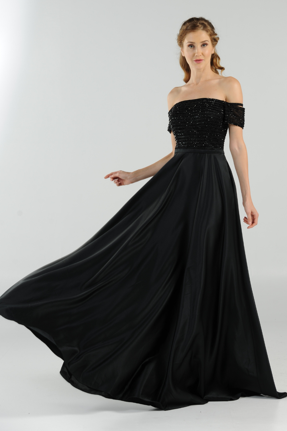 Poly USA 8132 - Embellished A-Line Formal Dress with Pockets Mother of the Bride Dresses in Black  