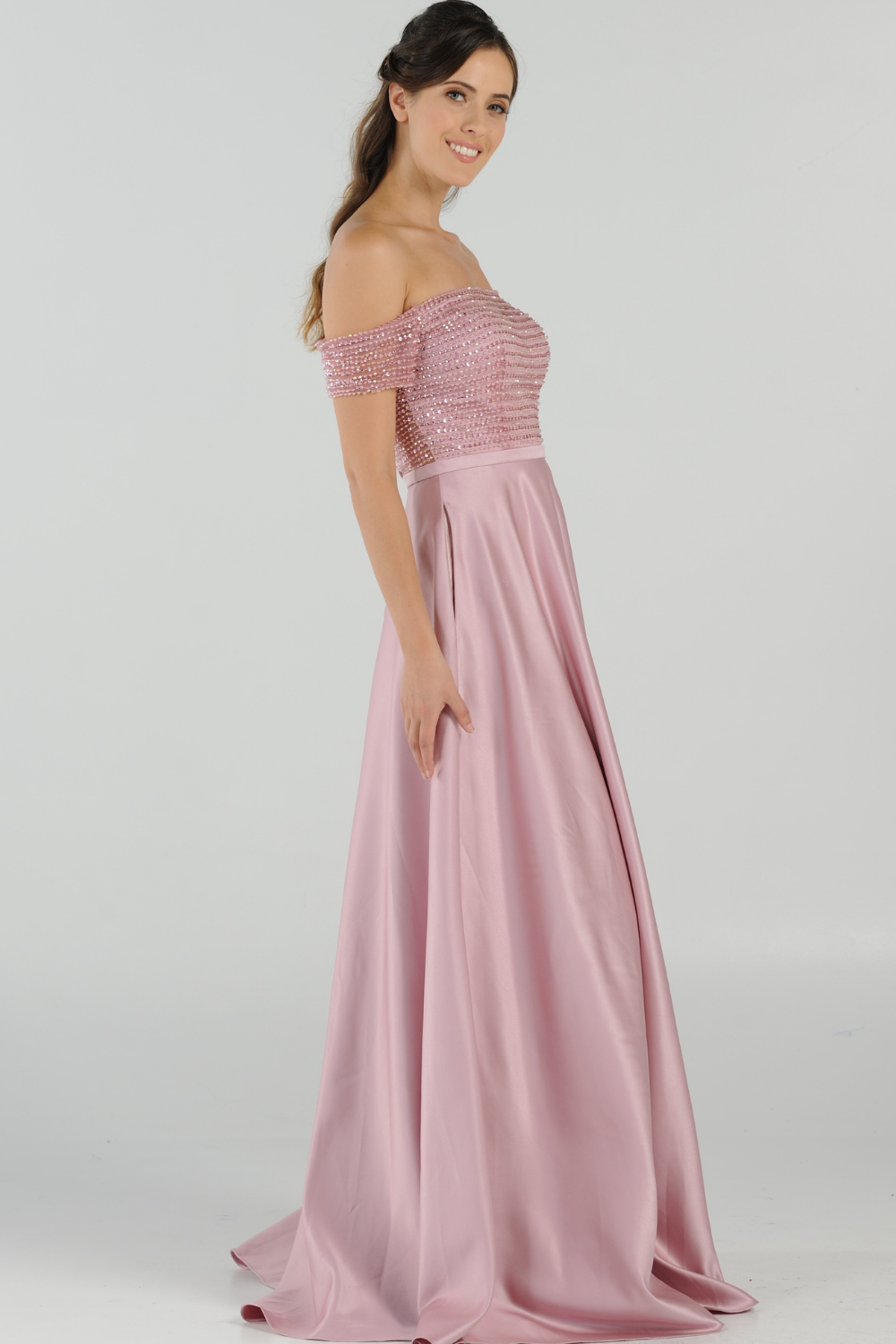 Poly USA 8132 - Embellished A-Line Formal Dress with Pockets Mother of the Bride Dresses in Pink  