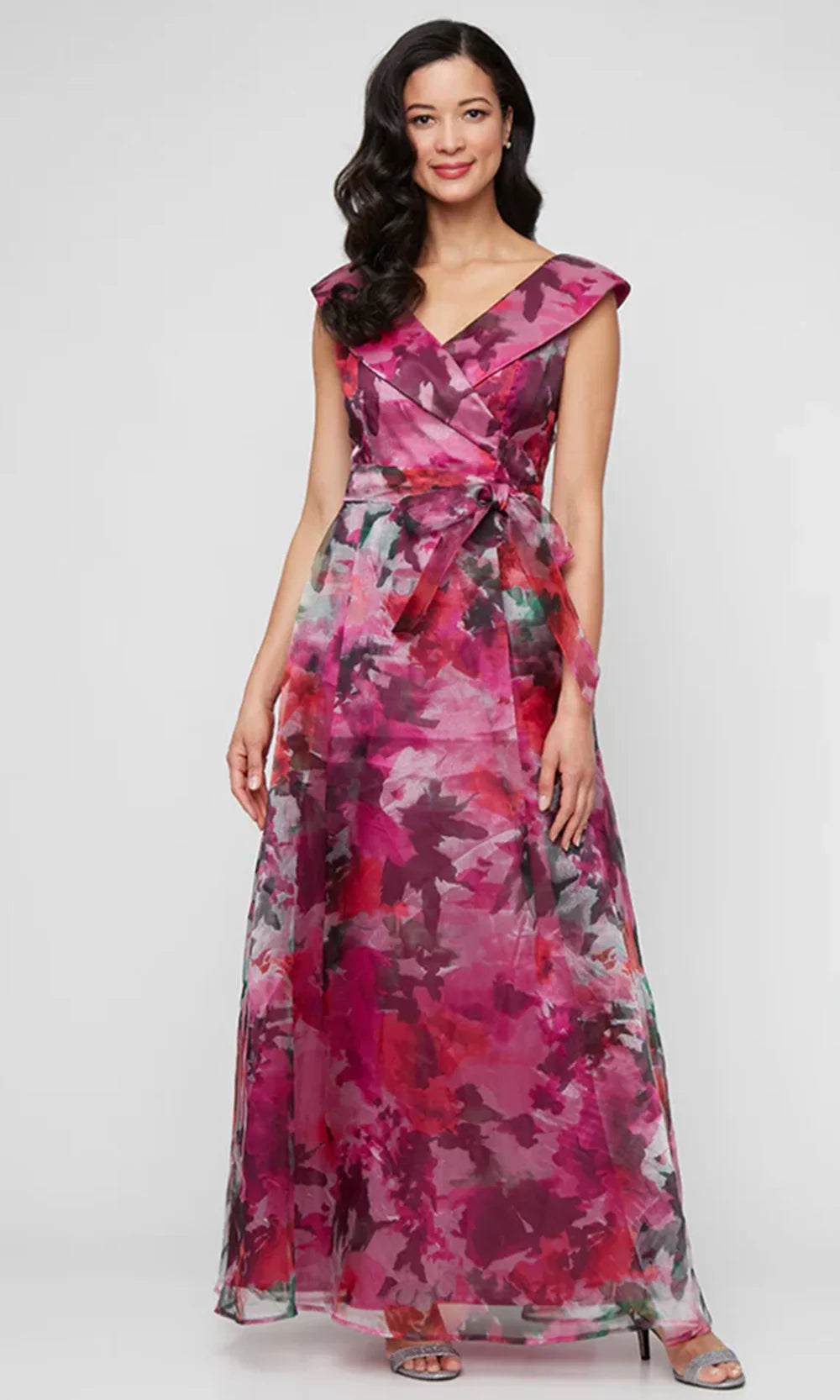 Alex Evenings 8140319 - Sleeveless Floral Evening Gown Mother Of The Bride Dresses in Pink 
