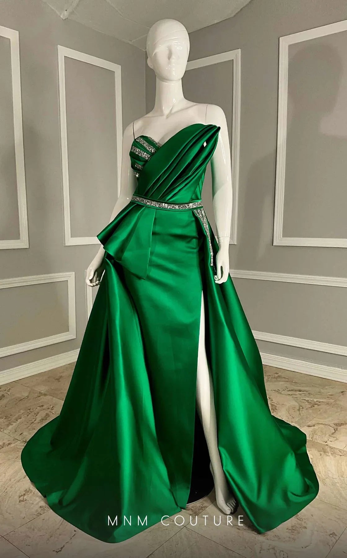 MNM Couture V07353 - Strapless Overskirt Evening Gown
