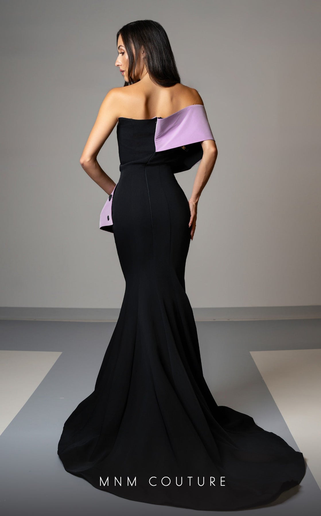 MNM Couture V07391 - Short Sleeve Mermaid Evening Gown