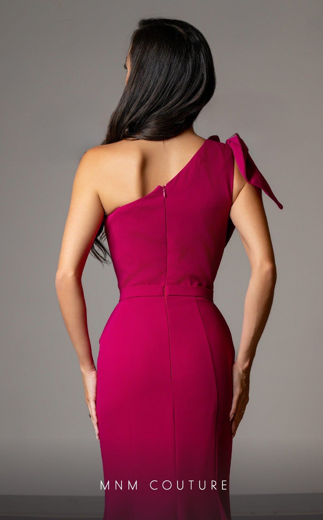 MNM Couture V07402 - Pleated Asymmetric Evening Gown