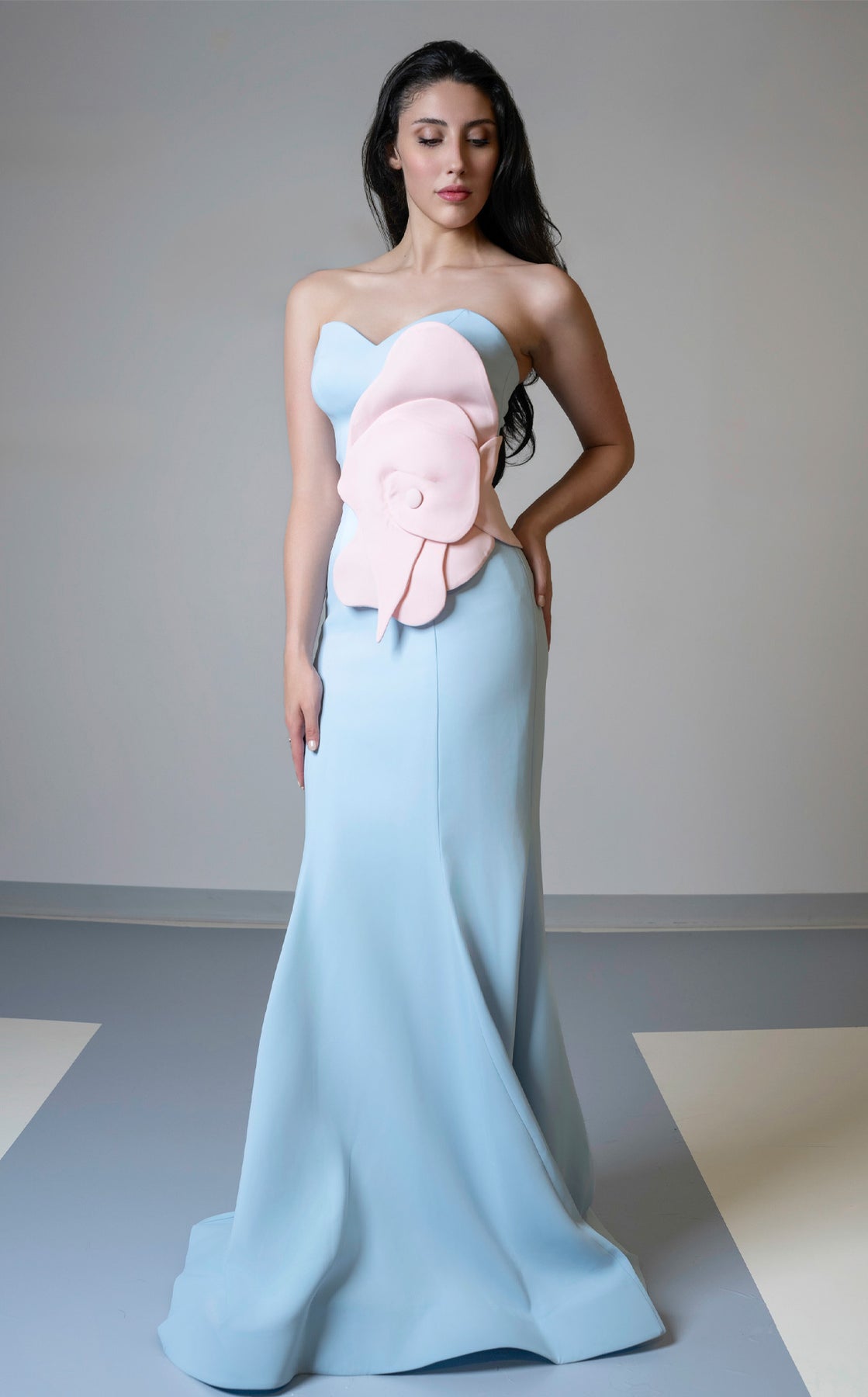 MNM Couture V07421 - Strapless Seamed Evening Gown