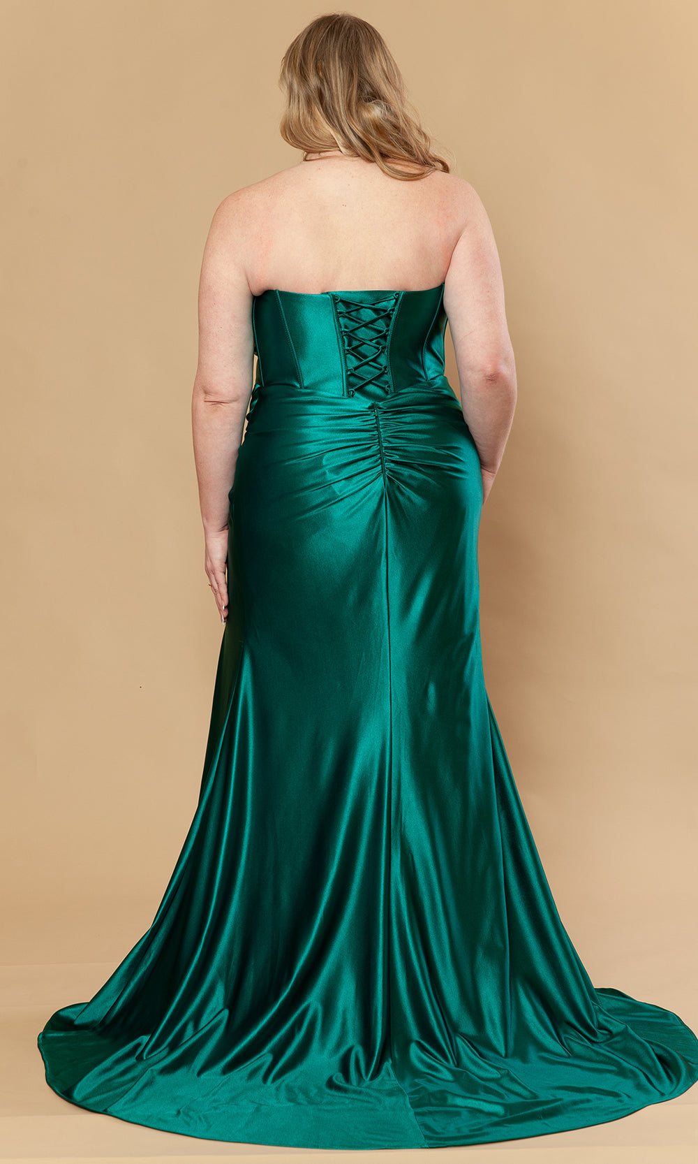 Poly USA W1240 - Knotted Detail Strapless Corset Gown Prom Dresses