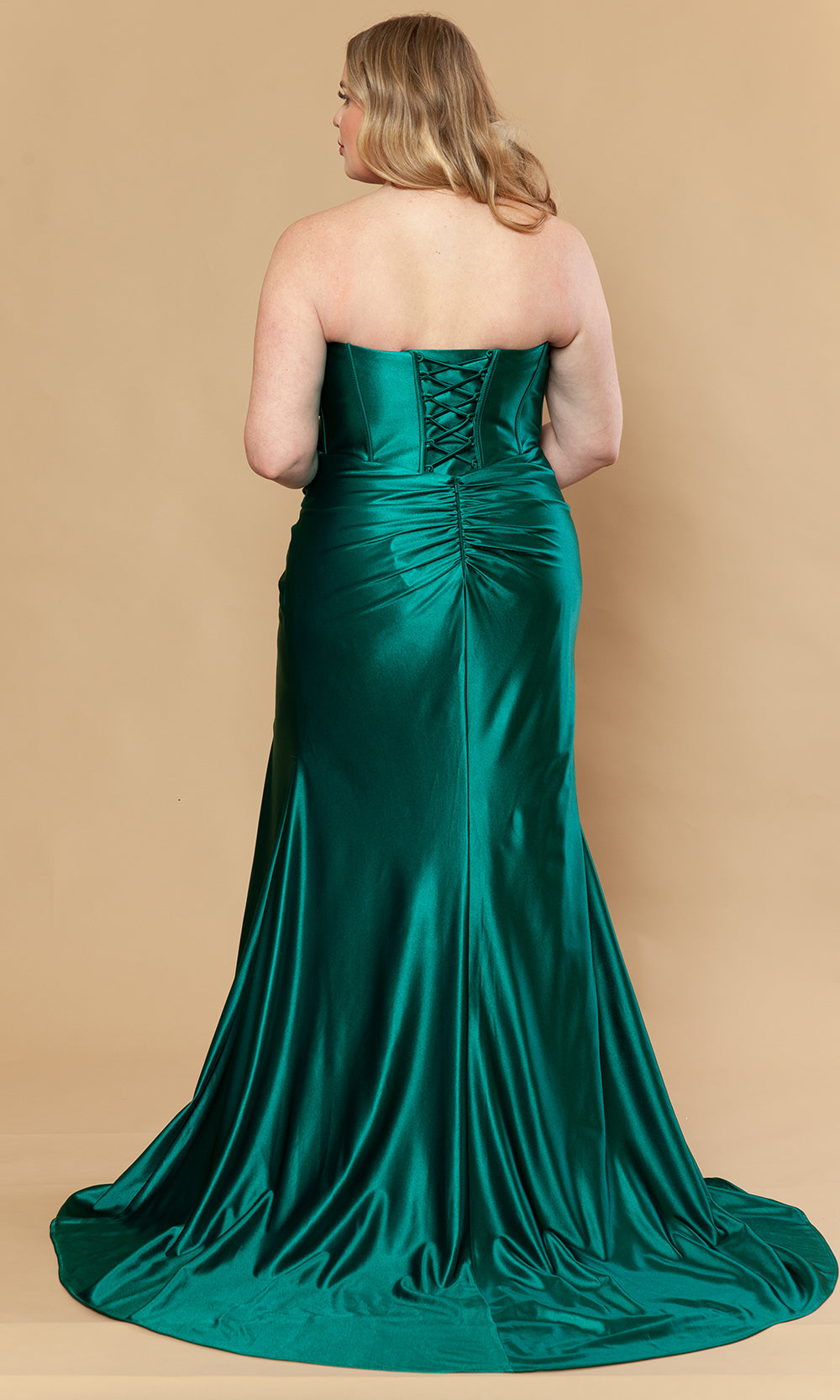 Poly USA W1240 - Knotted Detail Strapless Corset Gown Prom Dresses