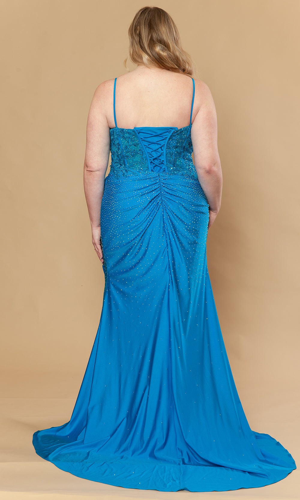 Poly USA W1242 - Sweetheart Beaded Plus Size Dress Prom Dresses