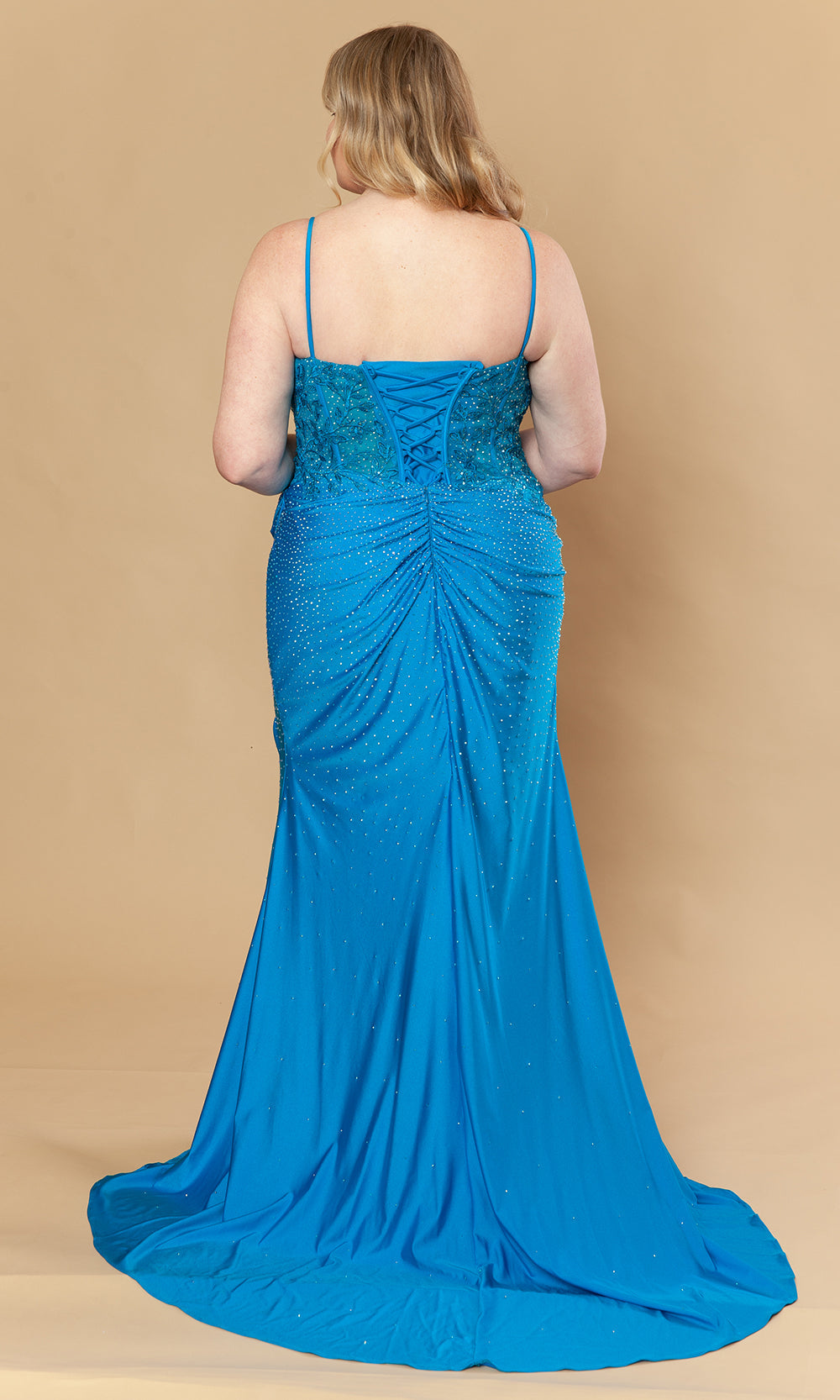 Poly USA W1242 - Sweetheart Beaded Plus Size Dress Prom Dresses