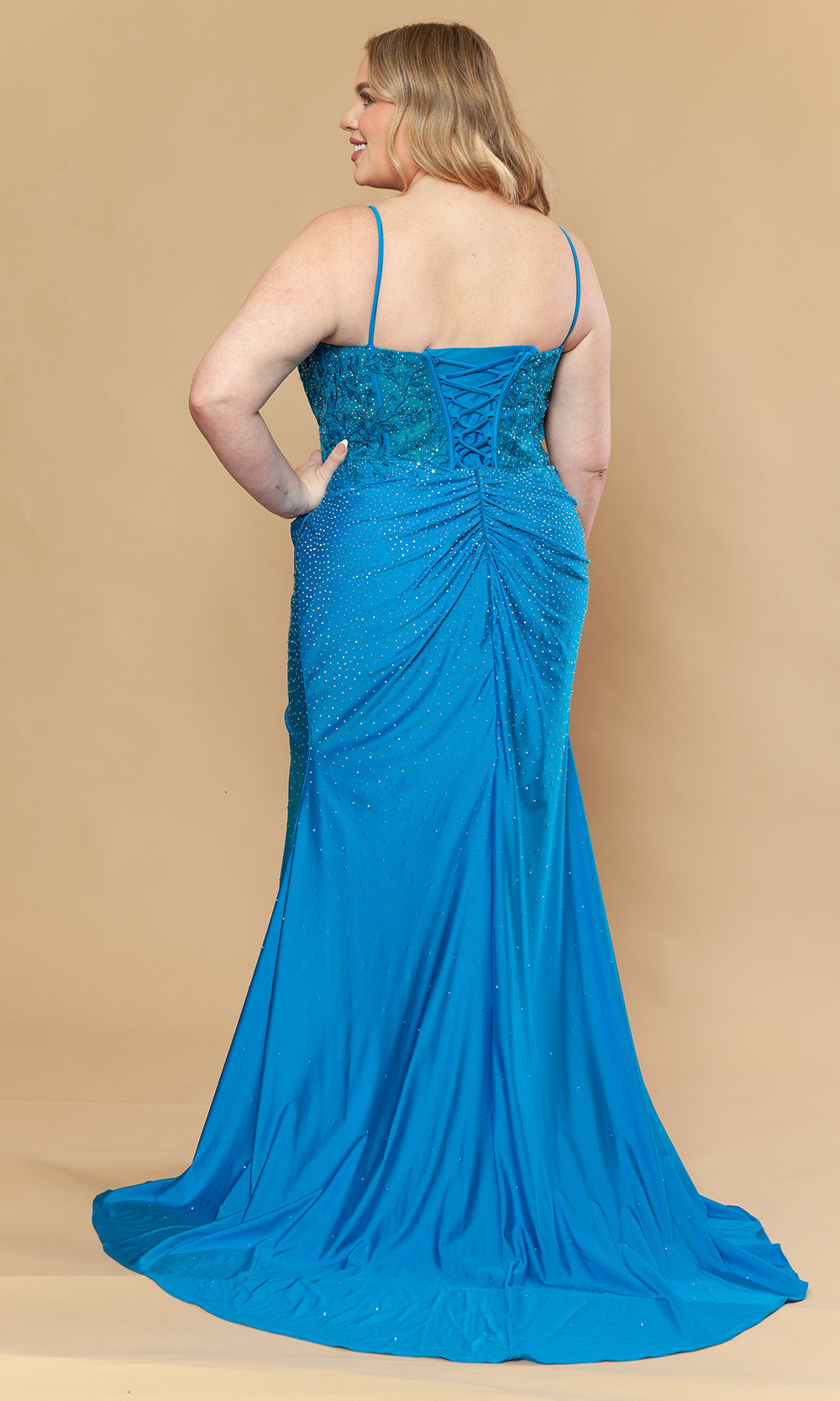 Poly USA W1242 - Sweetheart Beaded Plus Size Dress Prom Dresses