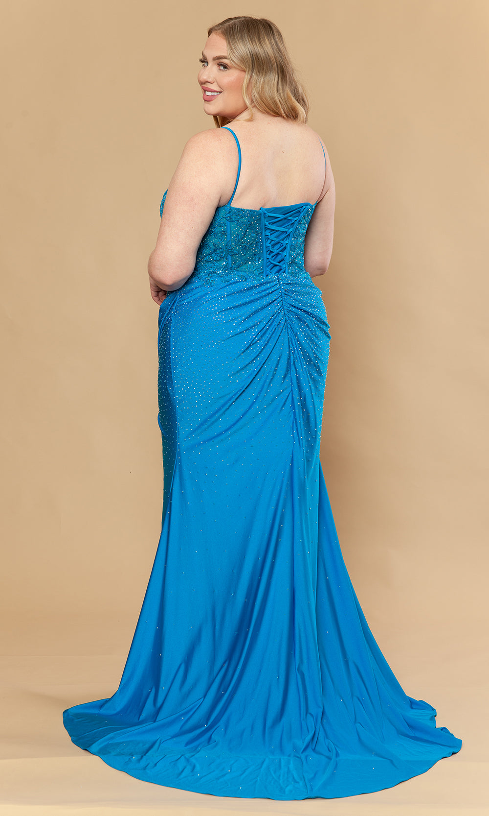 Poly USA W1242 - Sweetheart Beaded Plus Size Dress Prom Dresses