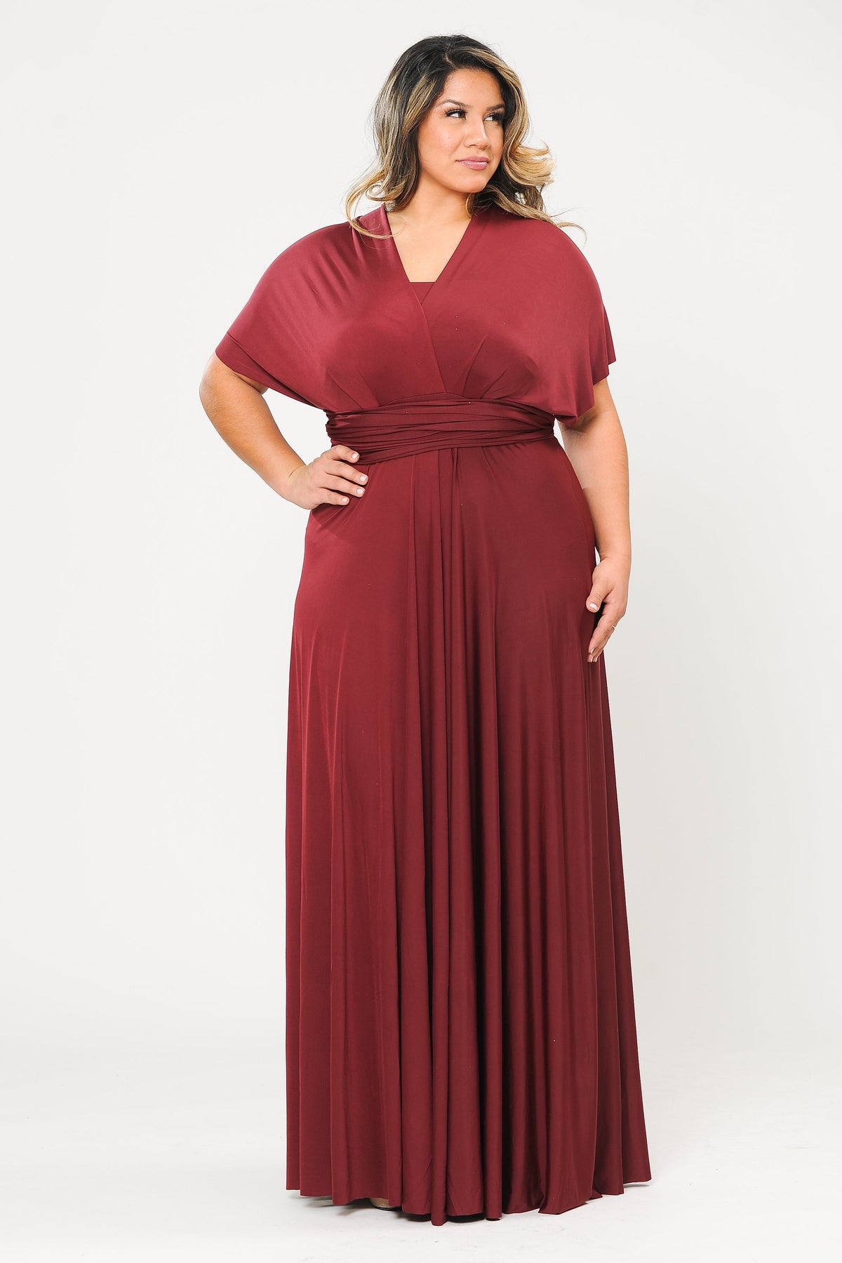 Poly USA W7022 - Multiway A-Line Evening Dress Evening Dresses in Red  