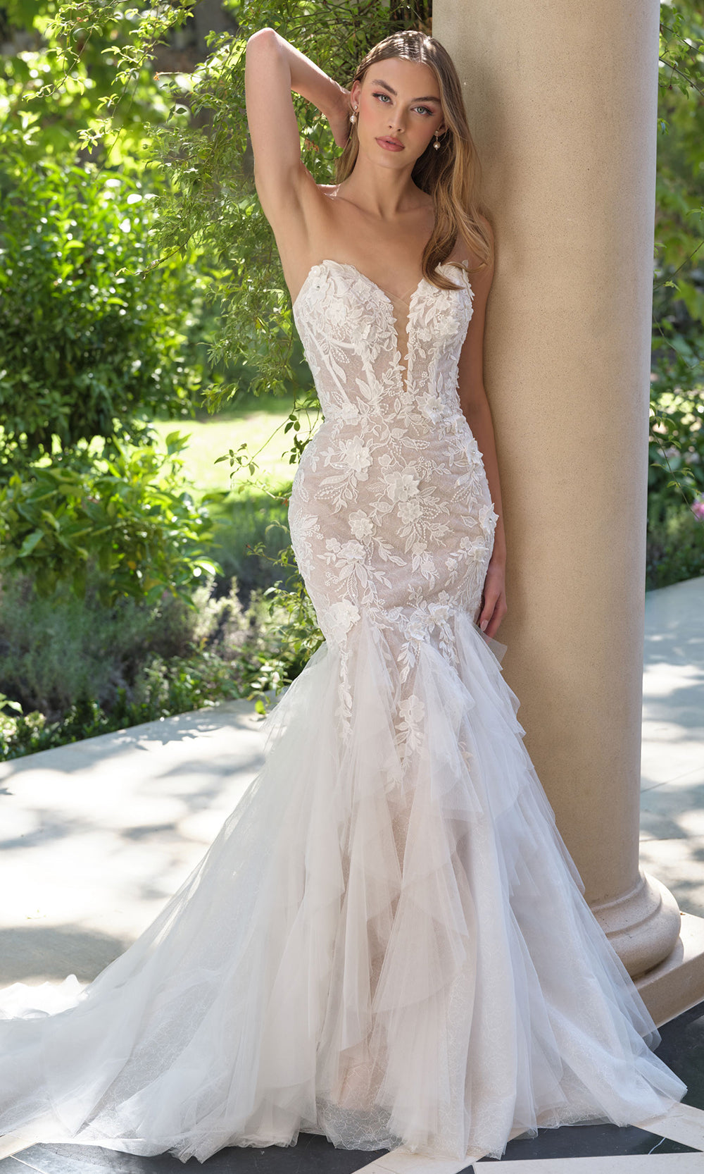 Andrea and Leo WL062 - Tiered Tulle Mermaid Wedding Dress Wedding Dresses