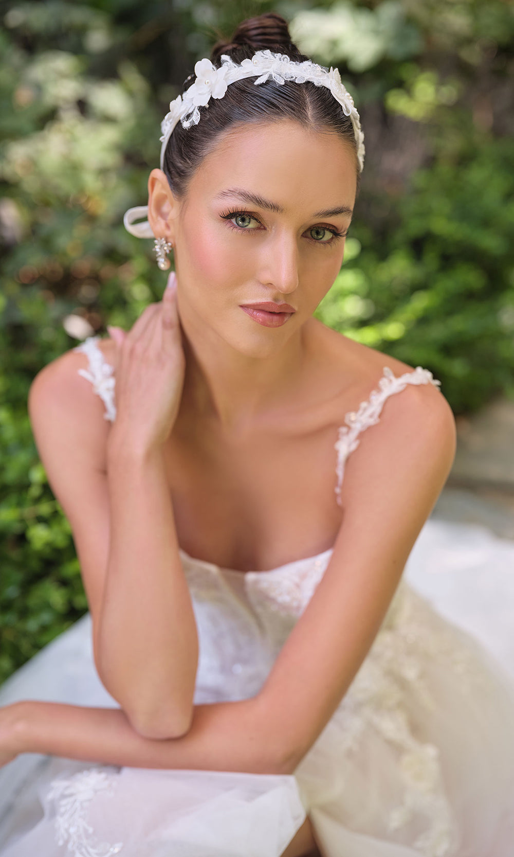 Andrea and Leo WL063 - Corset A-Line Bridal Gown with Slit Wedding Dresses