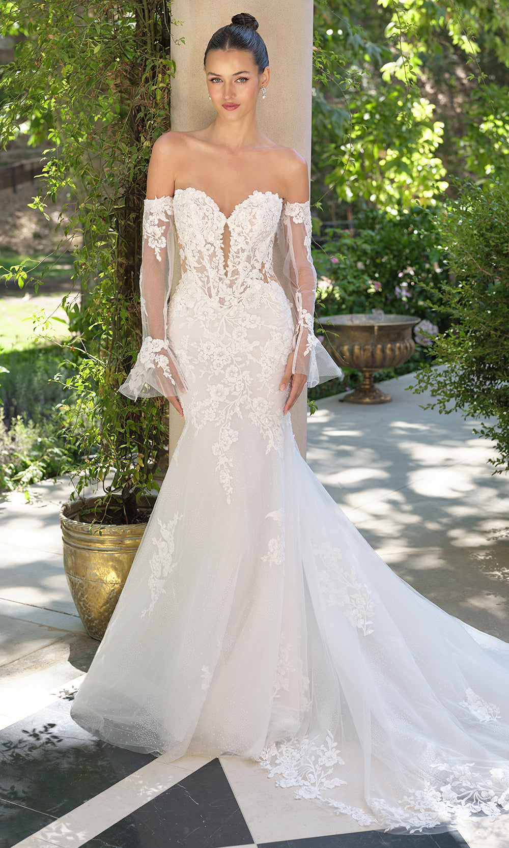 Andrea and Leo WL065 - Embroidered Lace Mermaid Wedding Dress Wedding Dresses