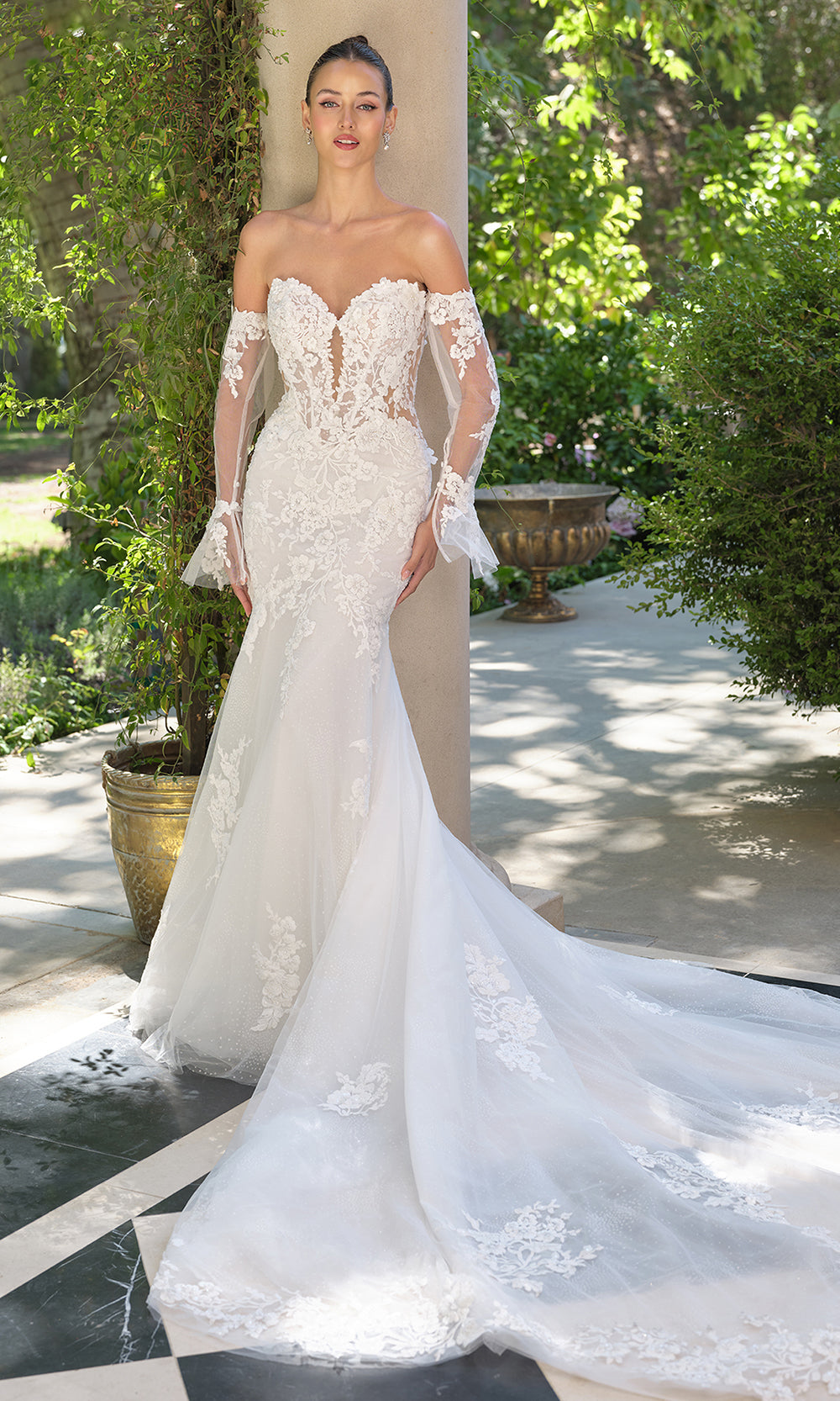 Andrea and Leo WL065 - Embroidered Lace Mermaid Wedding Dress Wedding Dresses