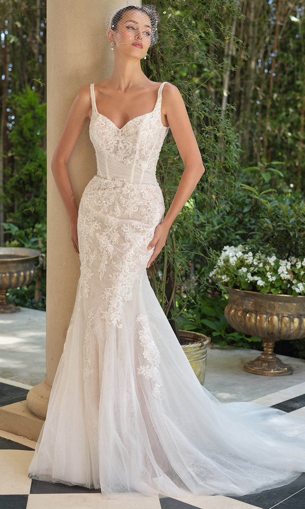 Andrea and Leo WL068 - Embroidered Lace Mermaid Wedding Dress Wedding Dresses