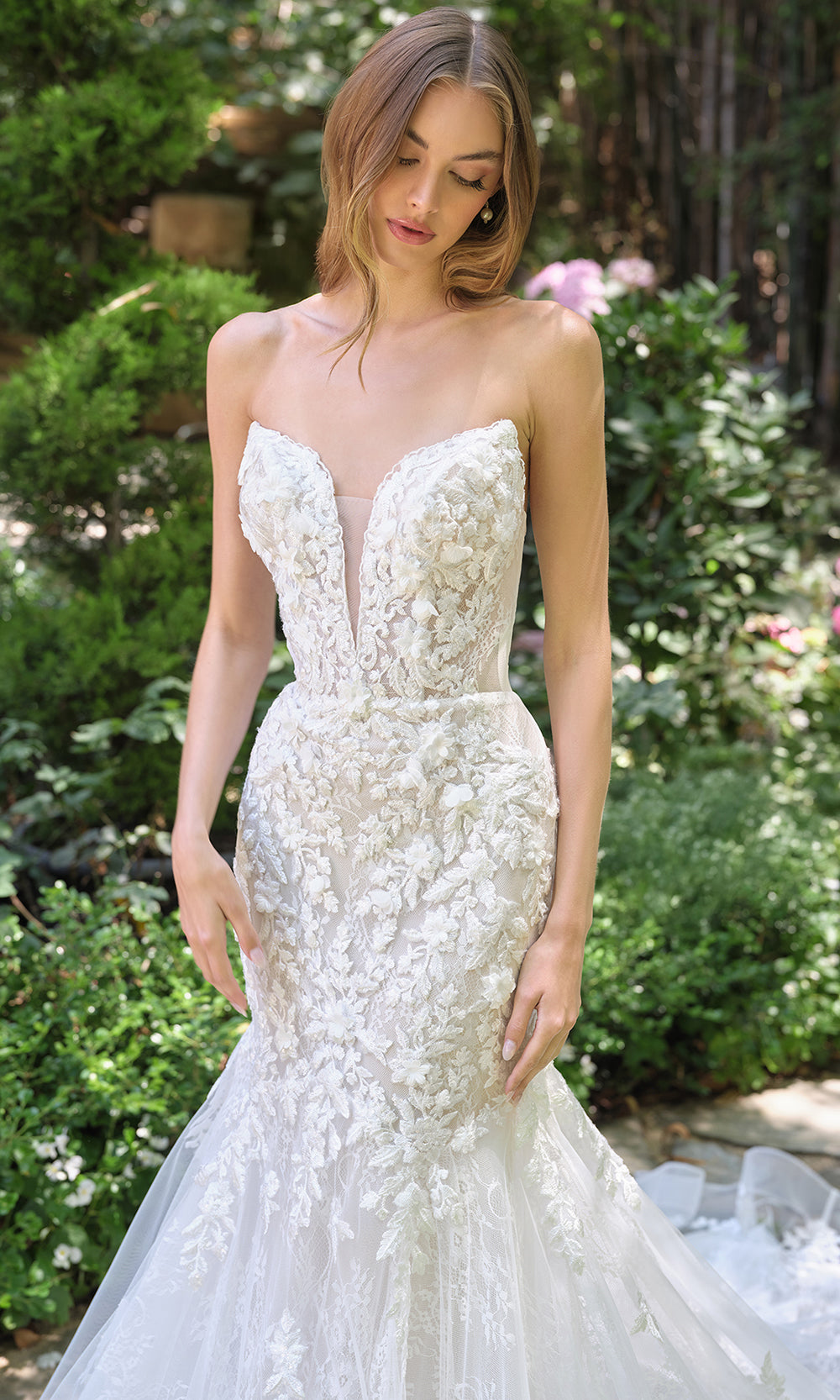 Andrea and Leo WL088 - Strapless V Neck Mermaid Bridal Gown Wedding Dresses