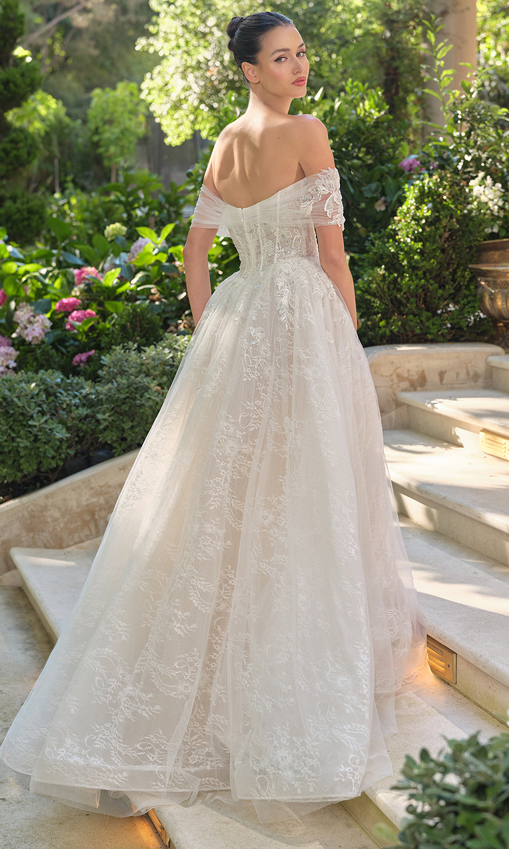 Andrea and Leo WL090 - Off-Shoulder Floral Ball Wedding Dress Wedding Dresses