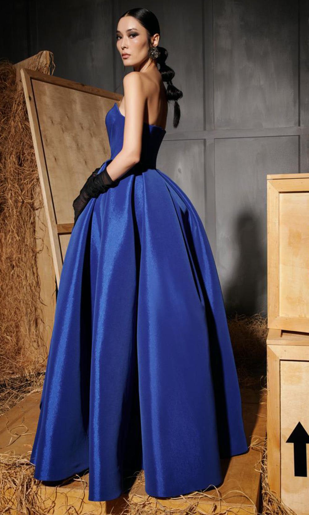 MNM Couture N0642 - Strapless Sweetheart Gown with Pleats Ball Gowns
