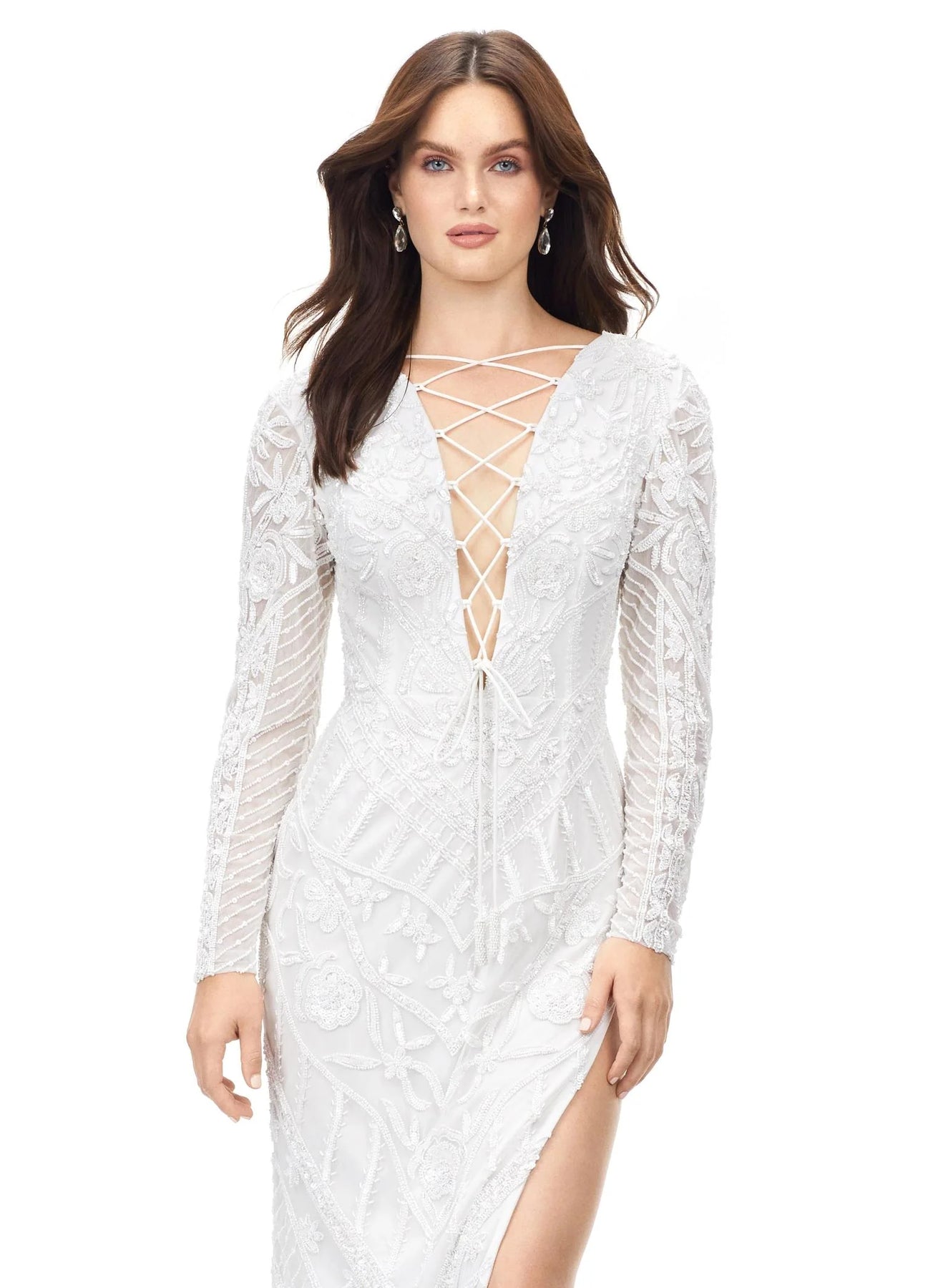 Ashley Lauren 11239 - High Slit Gown