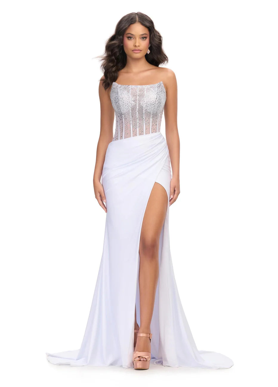 Ashley Lauren 11690 - Jeweled Scoop Prom Dress