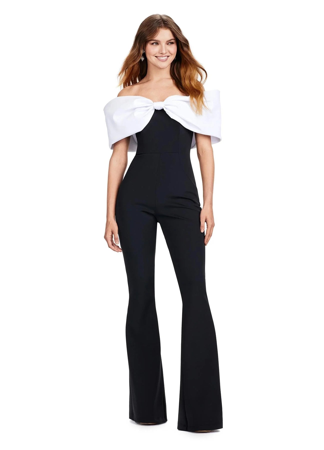 Ashley Lauren 11414 - Off Shoulder Jumpsuit