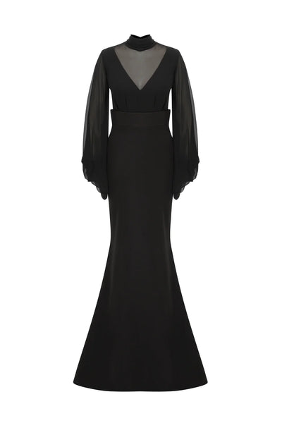 MNM Couture 2637A - Bishop Sleeve Gown