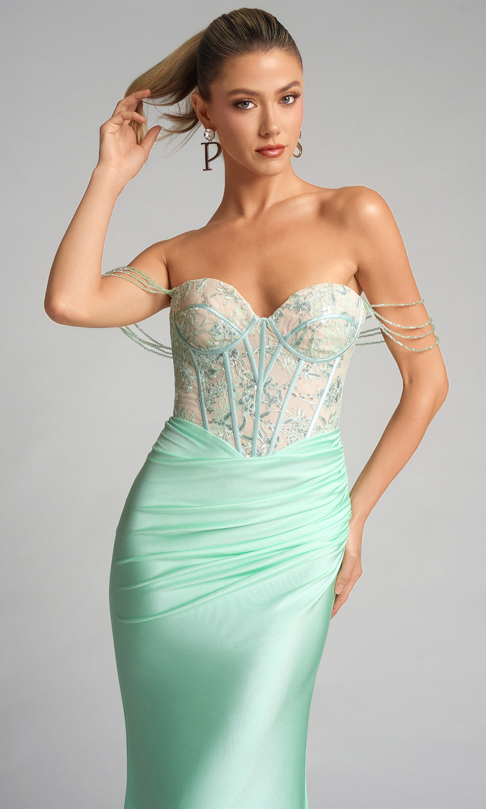 Portia and Scarlett XO014 - Sweetheart Basque Fitted Dress Prom Dresses