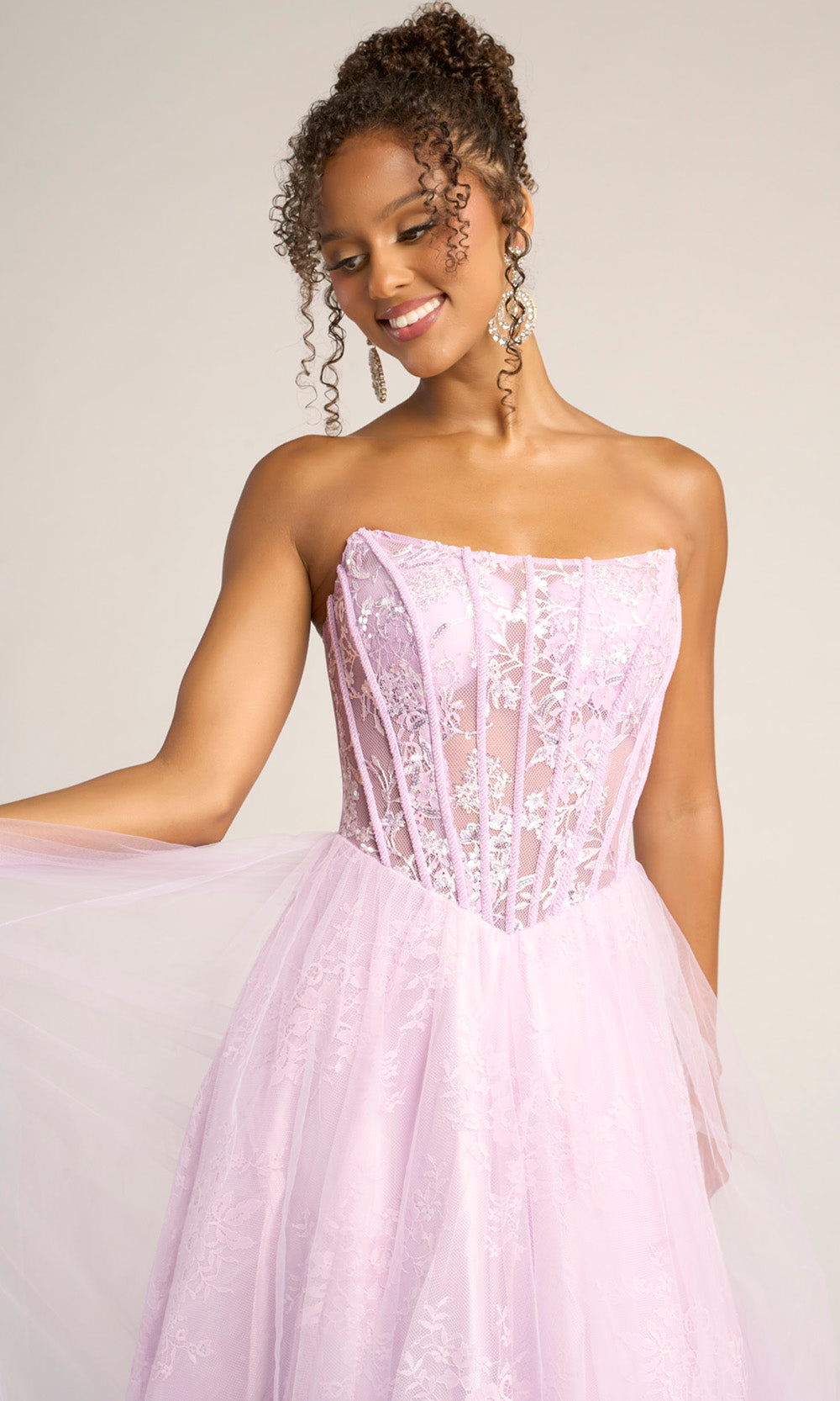 Portia and Scarlett XO023 - Illusion Corset Lace A-Line Dress Prom Dresses
