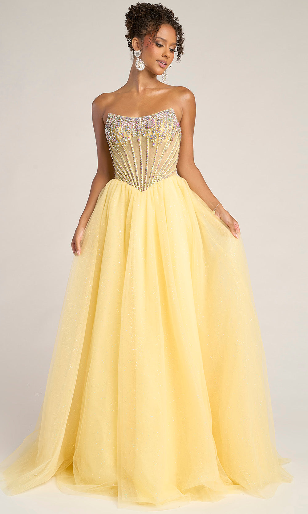 Portia and Scarlett XO047 - A-Line Skirt Beaded Embellished Dress Prom Dresses
