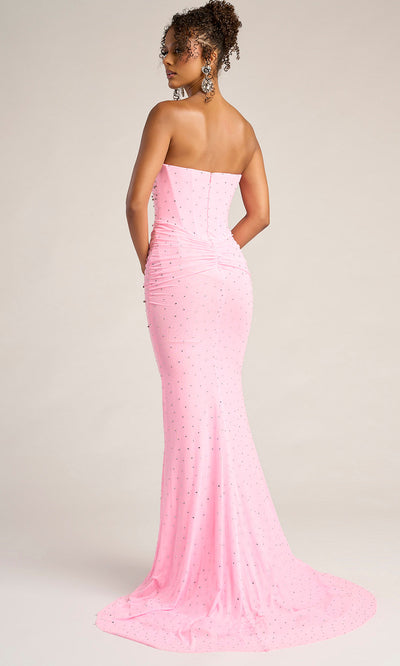 Portia and Scarlett XO059 - Crystal Sheath Dress With Ruched Waist Prom Dresses