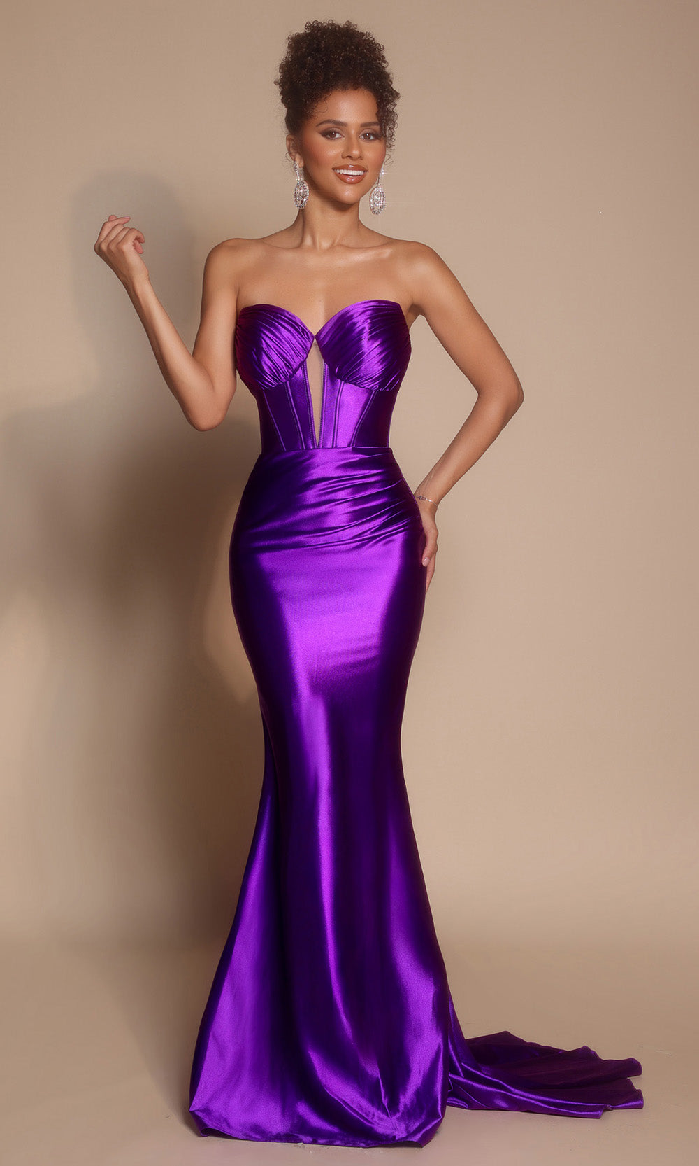 Portia and Scarlett XO080 - Strapless Sheath Dress with Corset Detail Prom Dresses