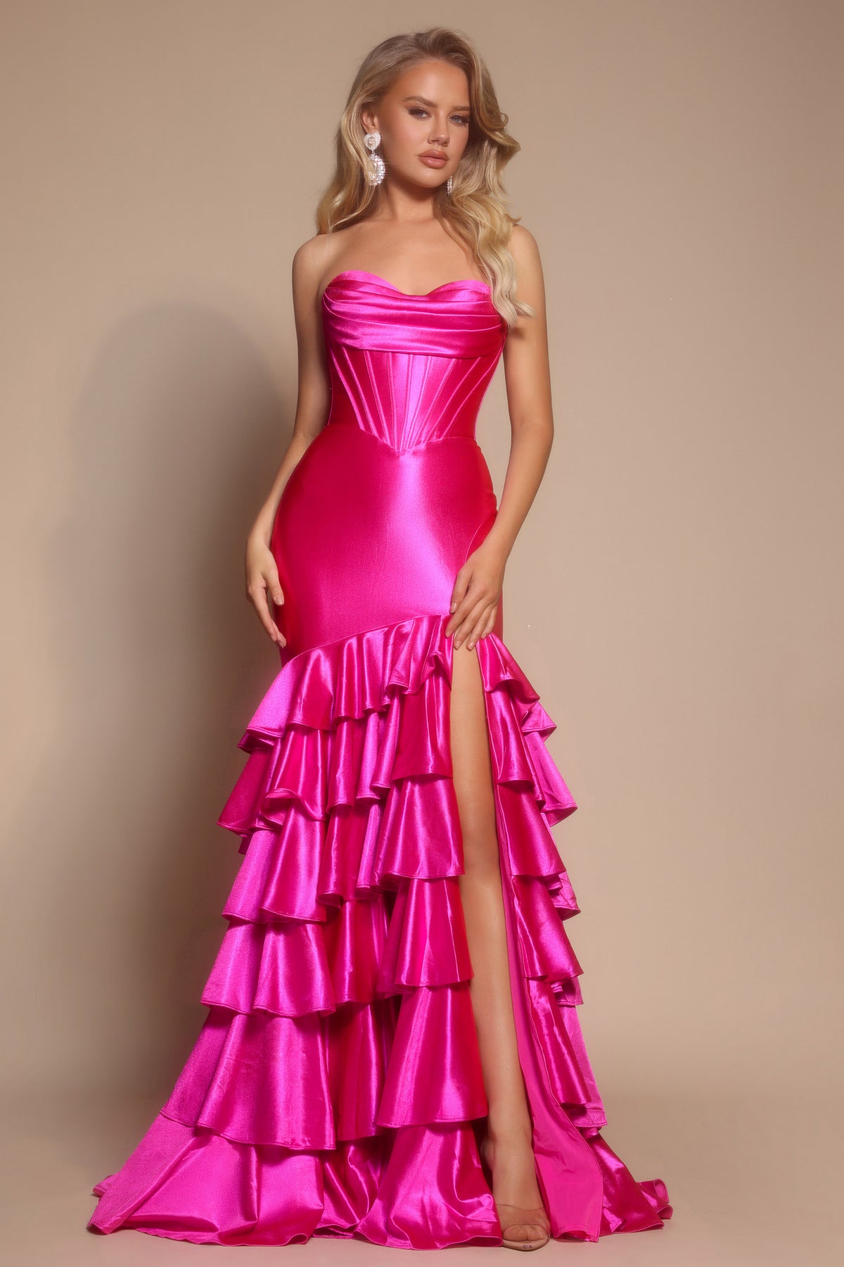 Portia and Scarlett XO085 - Sweetheart Mermaid Gown With Ruffles