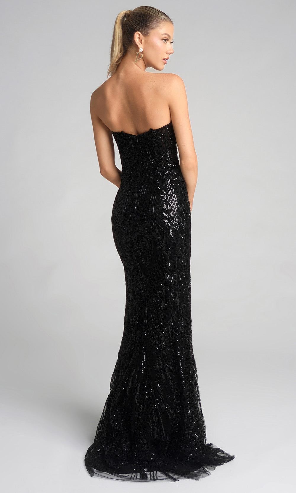 Portia and Scarlett XO134 - Long Strapless Embellished Gown Prom Dresses