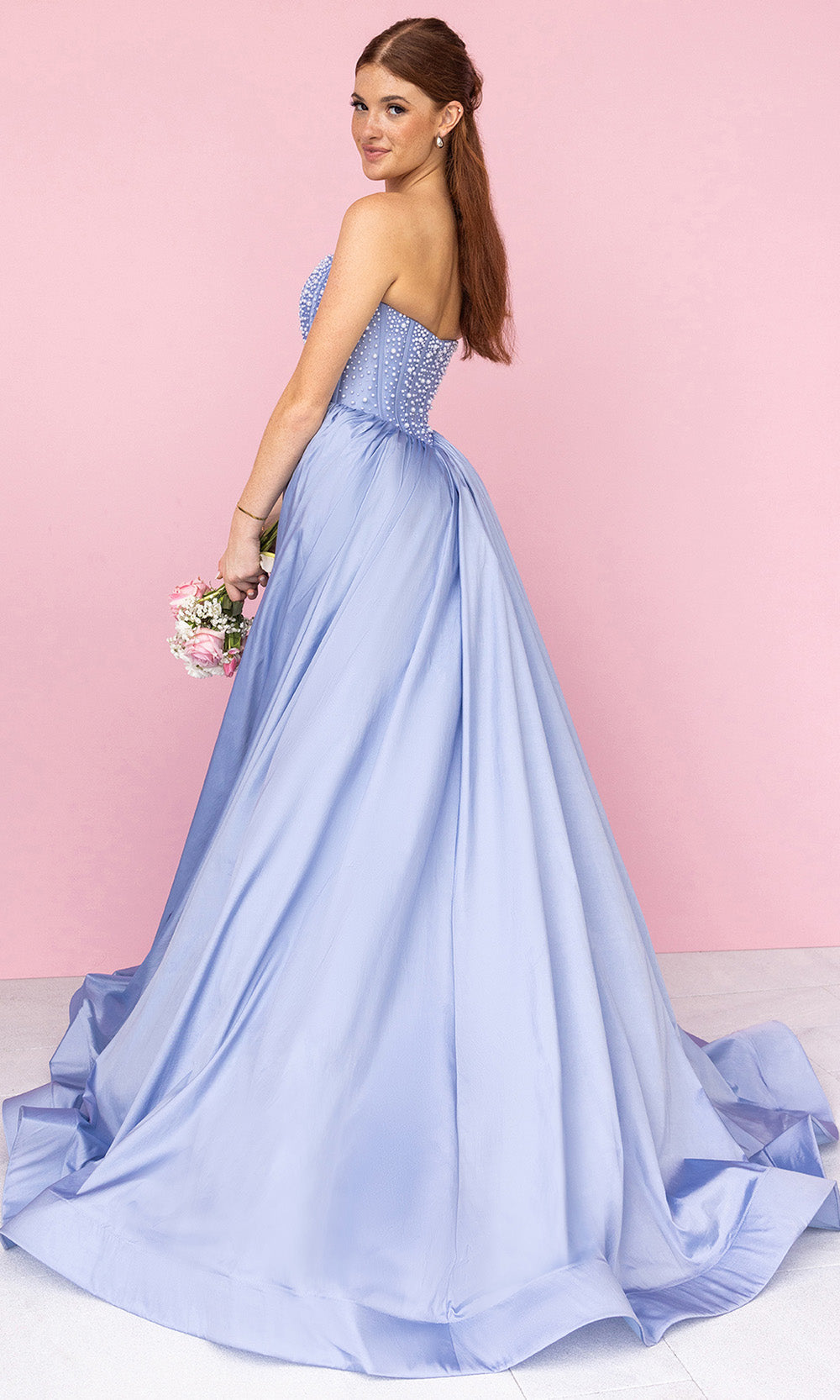 Portia and Scarlett XO178 - Strapless Sweetheart Corset Prom Gown Prom Dresses in In Periwinkle