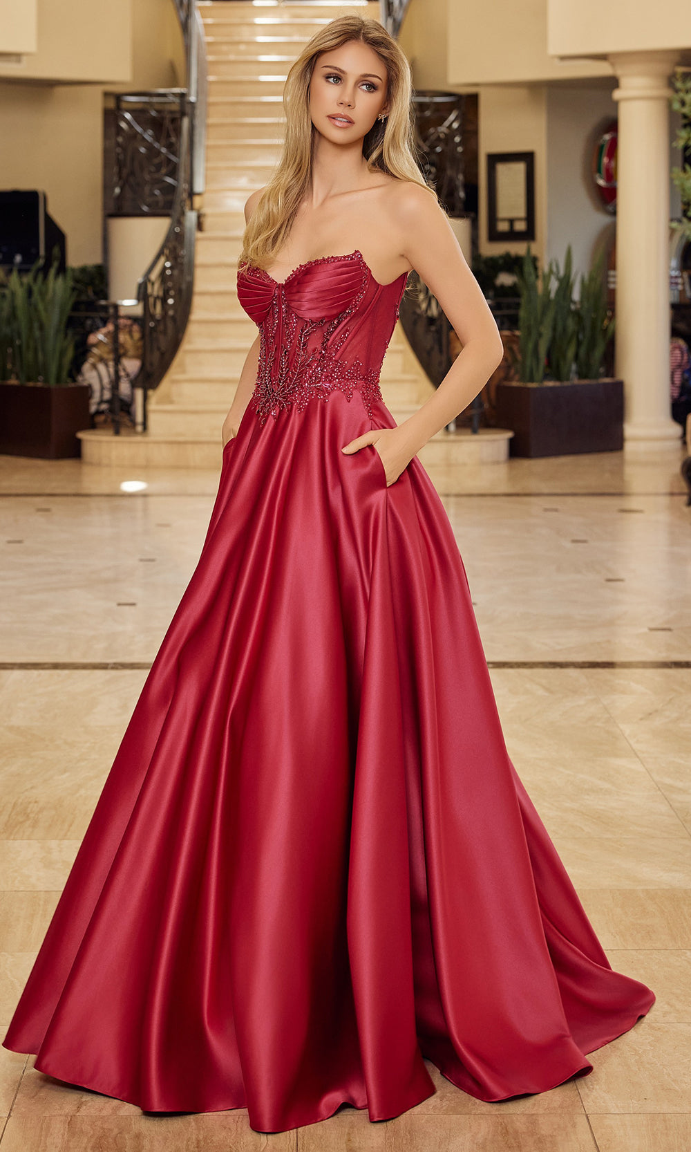 Nox Anabel Y1798 - Sweetheart Corset A-Line Evening Dress Prom Dresses