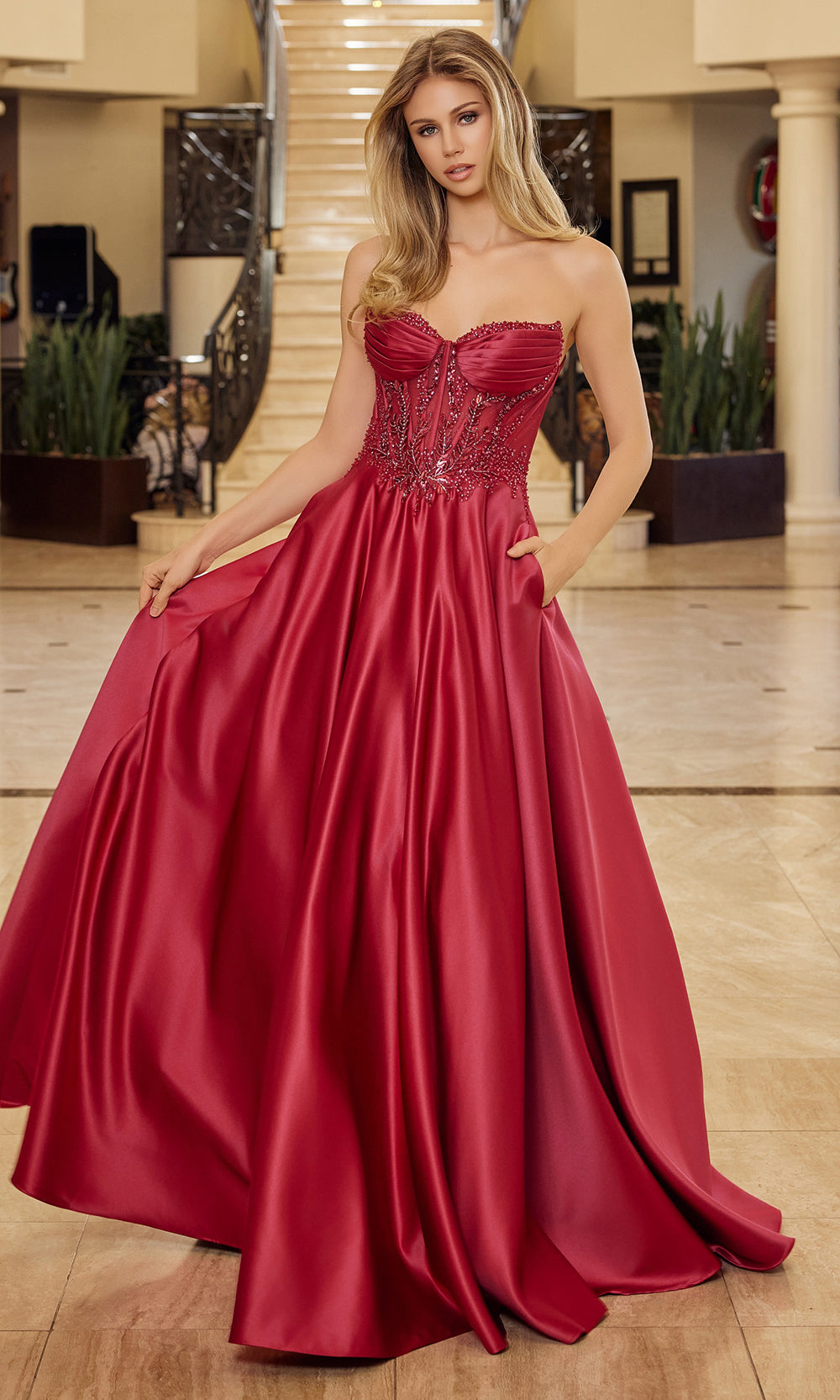 Nox Anabel Y1798 - Sweetheart Corset A-Line Evening Dress Prom Dresses