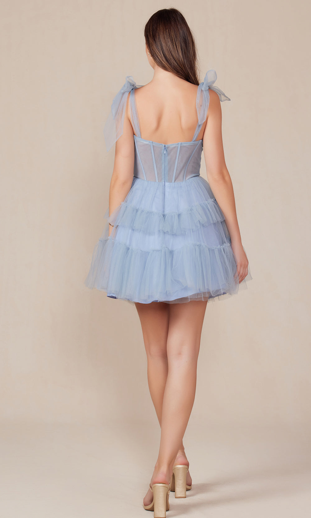 Nox Anabel Y858 - Ruffles Ribbon Cocktail DressSpecial Occasion Dresses