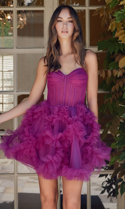 Nox Anabel Y859 - Sweetheart Ruffles Cocktail DressSpecial Occasion Dresses