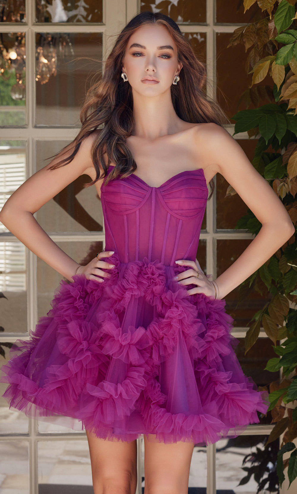 Nox Anabel Y859 - Sweetheart Ruffles Cocktail DressSpecial Occasion Dresses