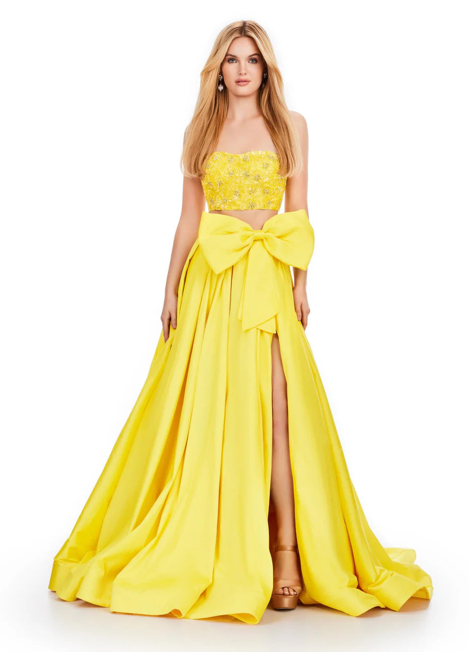 Ashley Lauren 11650 - Bow Accent Strapless Ballgown