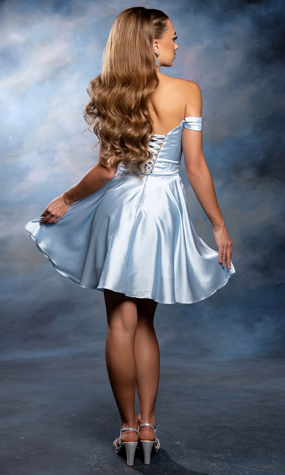 May Queen MQ2245 - Fitted A Line Evening Dress Cocktail Dresses in Blue 