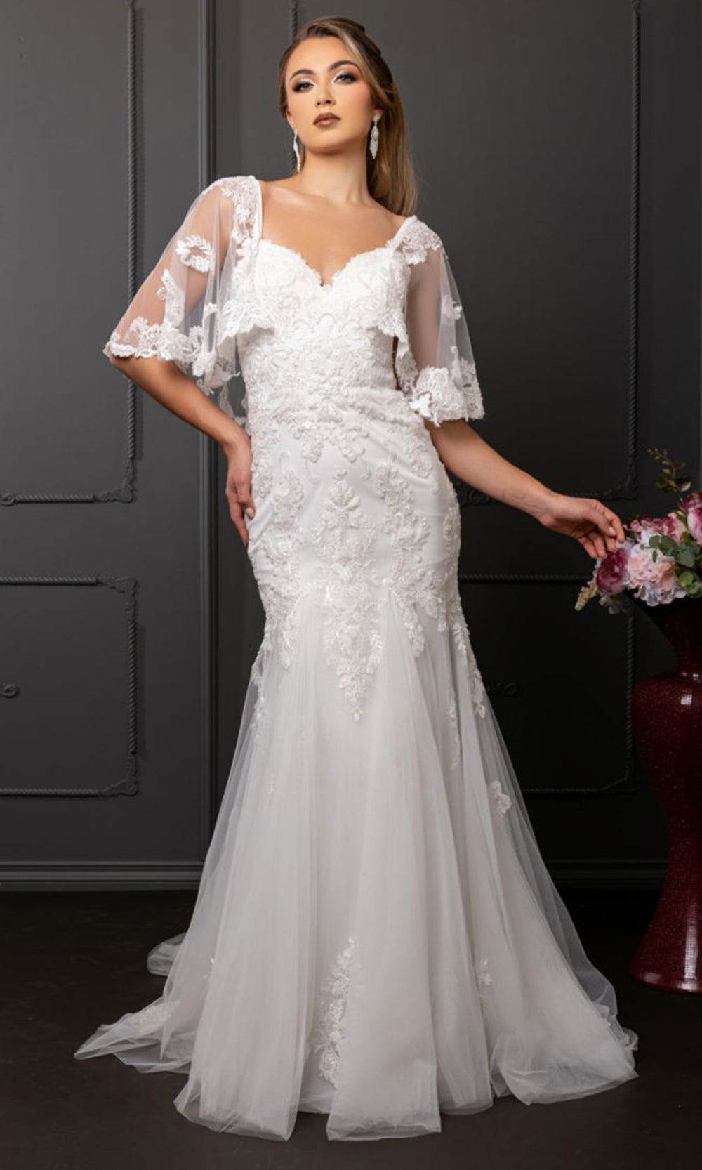 May Queen RQ8271 - Sweetheart Neckline Embroidered Wedding Dress Wedding Dresses in White 