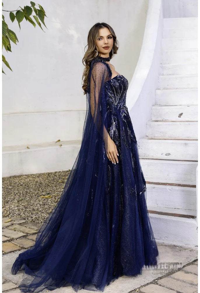 Terani Couture 251M4410 - Beaded Applique Tulle Ballgown